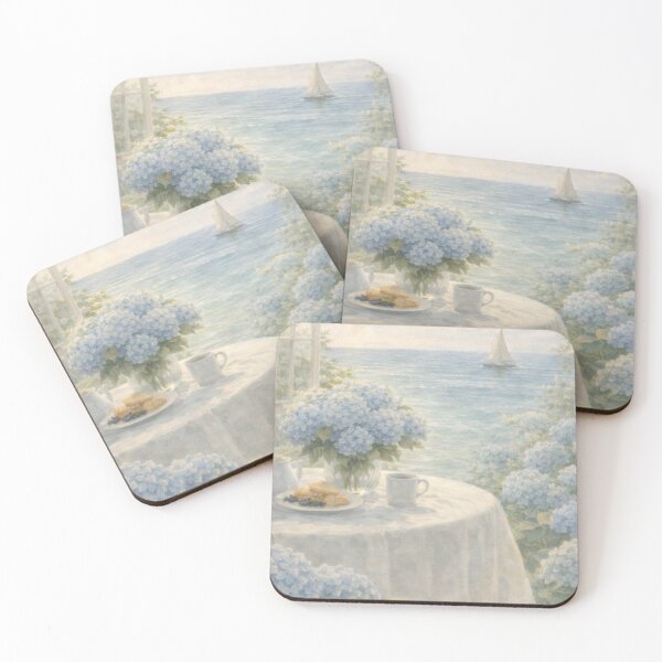 Item preview, Seaside Hydrangeas | Romantic Coastal Wall Art designed and sold by Tiki Cove.