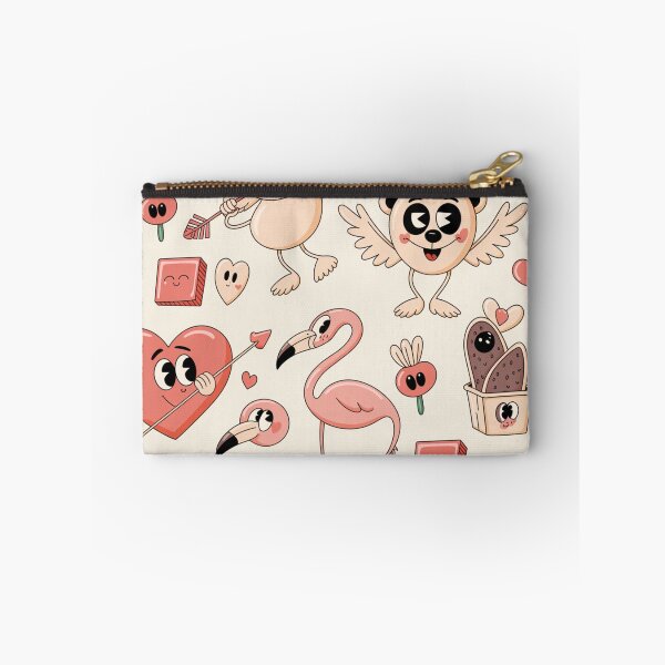 Item preview, Cute Flamingo Valentine's Day Pattern | Kawaii Hearts Cupids designed and sold by Midnight Veil Designs.