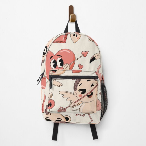 Item preview, Cute Flamingo Valentine's Day Pattern | Kawaii Hearts Cupids designed and sold by Midnight Veil Designs.