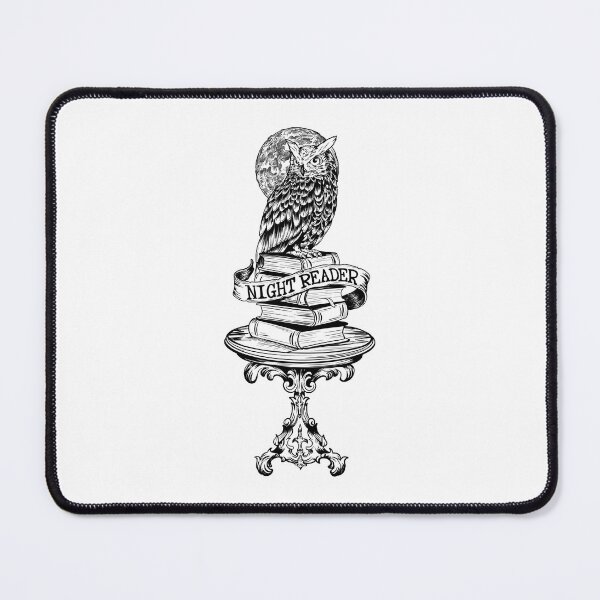 Item preview, Night Reader Owl - Wise Book Lover Vintage Illustration designed and sold by Urban Muse And Sultry Hues.
