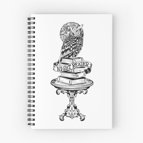 Item preview, Night Reader Owl - Wise Book Lover Vintage Illustration designed and sold by Urban Muse And Sultry Hues.
