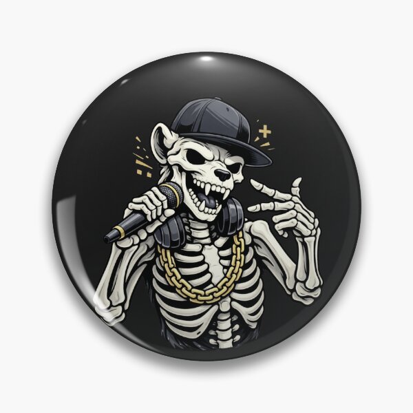 Item preview, Rapper Hyena Skeleton – Urban Hip-Hop Street Aesthetic Art designed and sold by ColorSplash123.