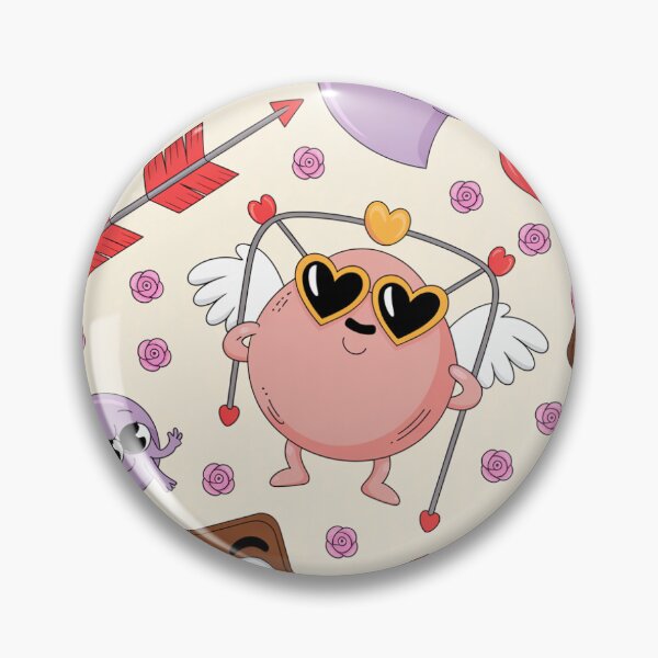 Item preview, Cute Kawaii Valentine's Day Pattern | Heart Sunglasses Cupid designed and sold by Midnight Veil Designs.