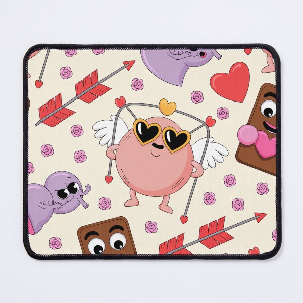 Item preview, Cute Kawaii Valentine's Day Pattern | Heart Sunglasses Cupid designed and sold by Midnight Veil Designs.