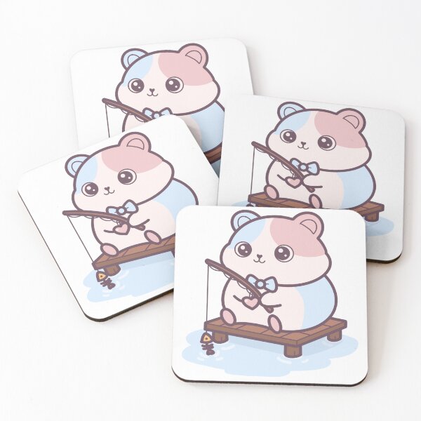 Item preview, Cute Hamster Fishing Kawaii Rod and Bow designed and sold by cimong.