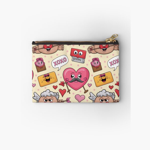 Item preview, Funny Mustache Cupid Valentine's Day Pattern | XOXO Kawaii Hearts designed and sold by Midnight Veil Designs.