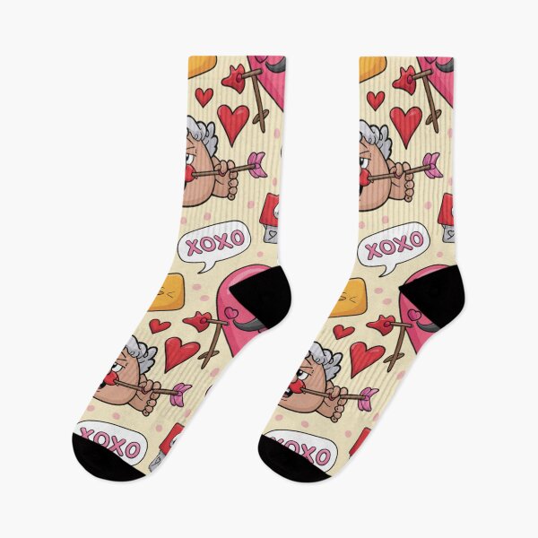 Item preview, Funny Mustache Cupid Valentine's Day Pattern | XOXO Kawaii Hearts designed and sold by Midnight Veil Designs.