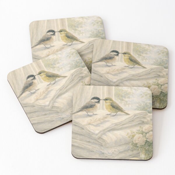 Item preview, Seaside Lovebirds | Coastal Bedroom Wall Decor designed and sold by Tiki Cove.