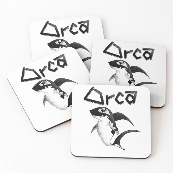 Item preview, Orca Shark - Black White Grunge Illustration designed and sold by TheArtOfTreble.