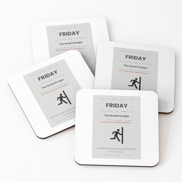 Item preview, Friday The Great Escape Introvert Survival Sign designed and sold by AVO-SOURCE.
