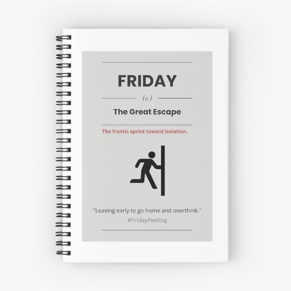 Item preview, Friday The Great Escape Introvert Survival Sign designed and sold by AVO-SOURCE.
