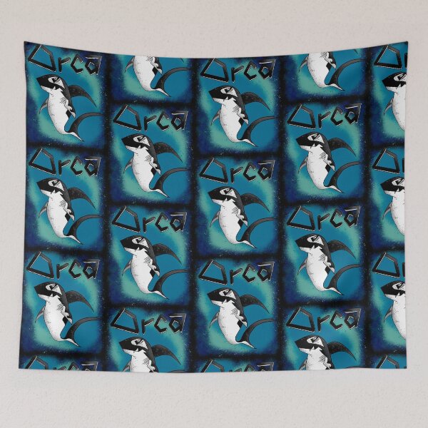 Item preview, Orca Shark Grunge - Blue Ocean Predator Illustration designed and sold by TheArtOfTreble.
