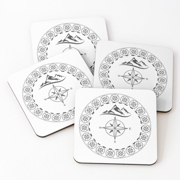 Item preview, Mountain Mandala Compass - Geometric Nature Adventure & Hiking Spirit designed and sold by The Urban Explorer.