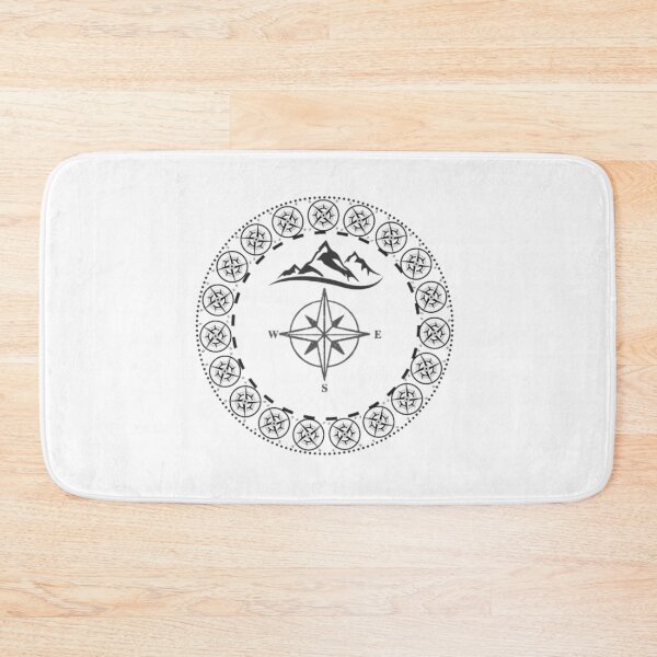 Item preview, Mountain Mandala Compass - Geometric Nature Adventure & Hiking Spirit designed and sold by The Urban Explorer.