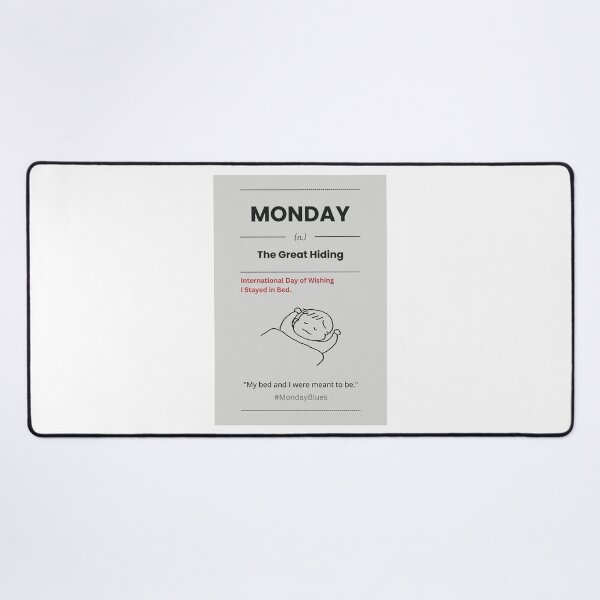 Item preview, Monday The Great Hiding Introvert Calendar Sign designed and sold by AVO-SOURCE.