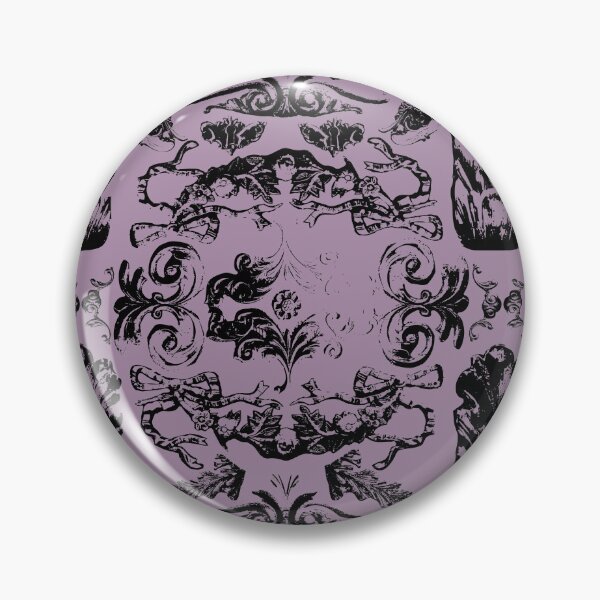 Item preview, Antique Furniture Decorations Linear Black on Mauve designed and sold by Digitalmyth's Designs.
