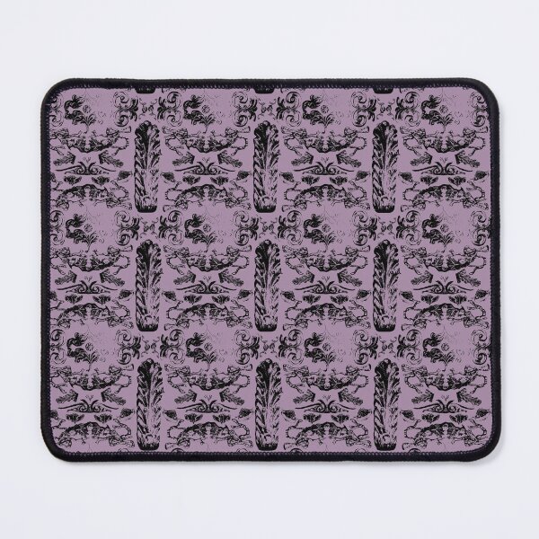 Item preview, Antique Furniture Decorations Linear Black on Mauve designed and sold by Digitalmyth's Designs.