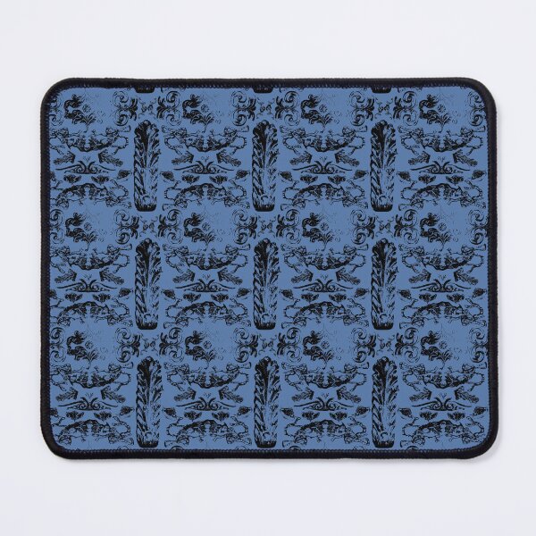 Item preview, Antique Furniture Decorations Linear Black on Blue designed and sold by Digitalmyth's Designs.
