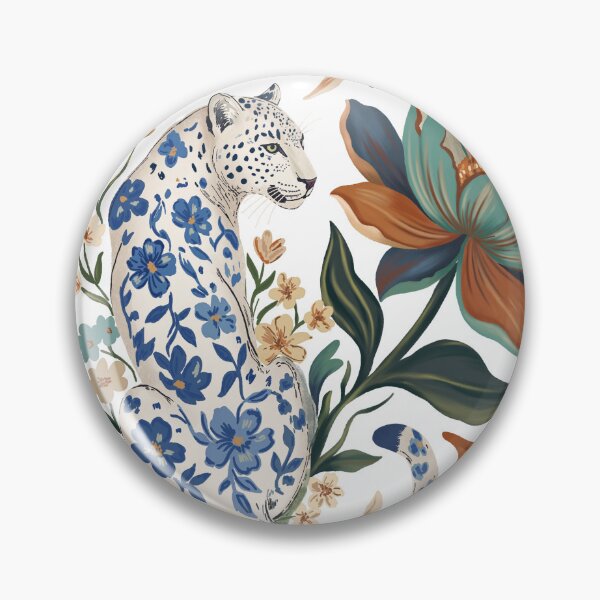 Item preview, Porcelain Leopard Floral Night designed and sold by mmartabc.