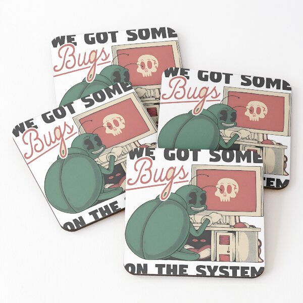 Item preview, We Got Some Bugs On The System Funny Retro Cartoon designed and sold by Zenith Design.