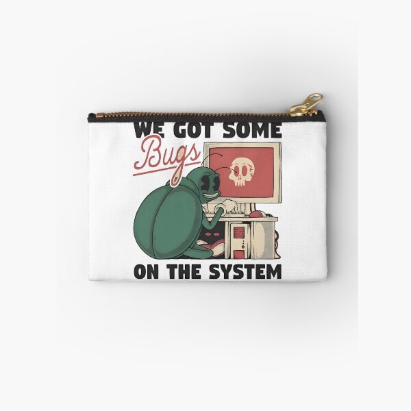Item preview, We Got Some Bugs On The System Funny Retro Cartoon designed and sold by Zenith Design.
