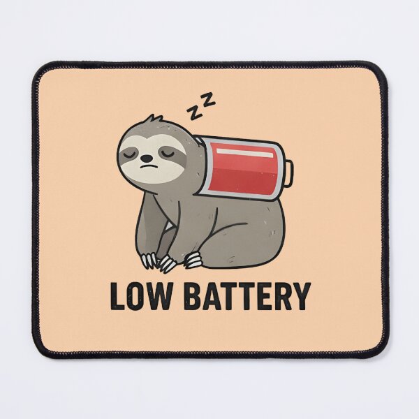 Item preview, Running on Empty Sloth Sticker  Funny Burnout Animal designed and sold by ZyxDes.