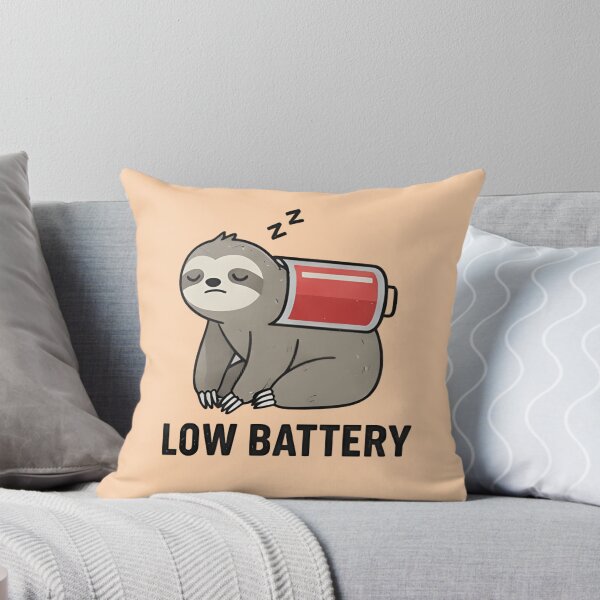 Item preview, Running on Empty Sloth Sticker  Funny Burnout Animal designed and sold by ZyxDes.