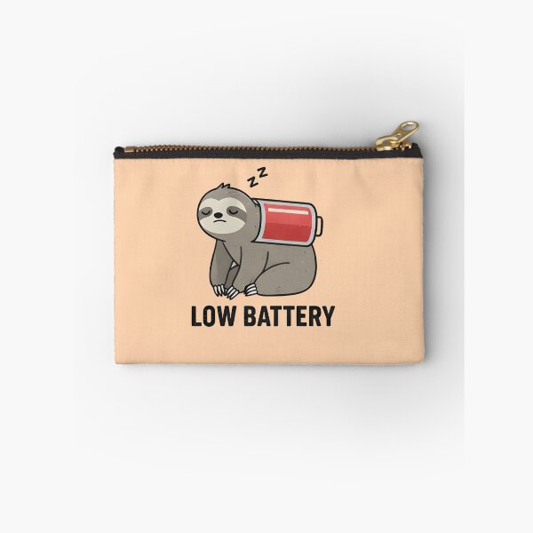 Item preview, Running on Empty Sloth Sticker  Funny Burnout Animal designed and sold by ZyxDes.
