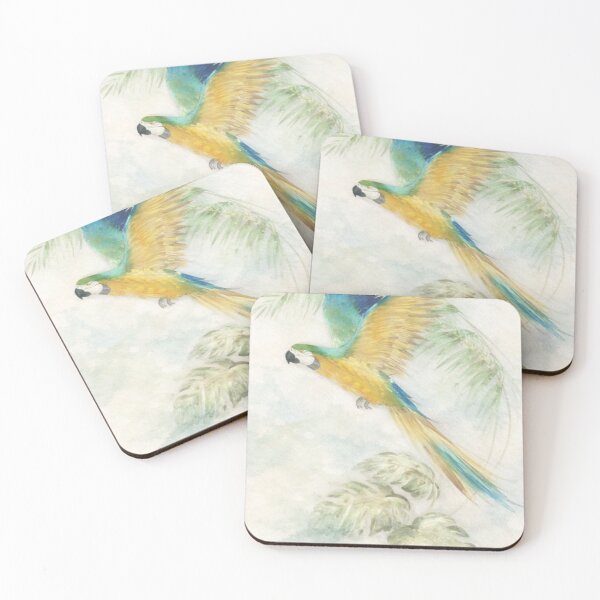 Item preview, Tropical Parrot Watercolor | Coastal Island Wall Art designed and sold by Tiki Cove.