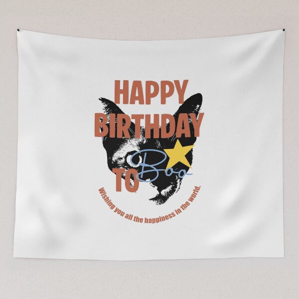 Item preview, happy birthday to Boo to the cat designed and sold by CATFORLIFEART.