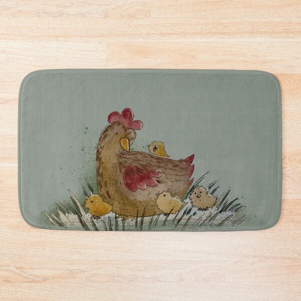 Item preview, Hen with Baby Chicks - Watercolor Farm Family Illustration designed and sold by TheArtOfTreble.