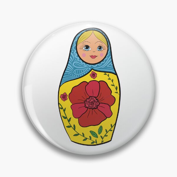 Item preview, Cute Matryoshka Doll Sticker – Colorful Russian Nesting Doll Folk Art Vinyl Decal designed and sold by AlyonaCo.