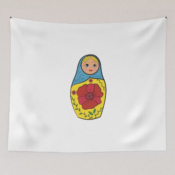 Item preview, Cute Matryoshka Doll Sticker – Colorful Russian Nesting Doll Folk Art Vinyl Decal designed and sold by AlyonaCo.