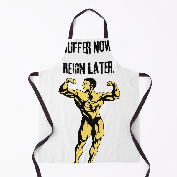 Item preview, Golden Bodybuilder Suffer Now Reign Later Art designed and sold by poomfitshirt.