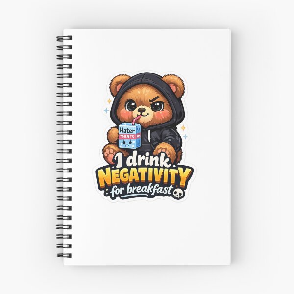 Item preview, Cute Savage Teddy Bear Drinking Hater Tears – Funny Sassy Hoodie Aesthetic Sticker designed and sold by ZekoStick.
