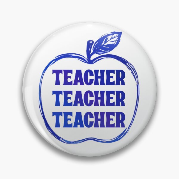 Item preview, Teacher Apple Blue Outline Pride  designed and sold by Haleema Rauf.