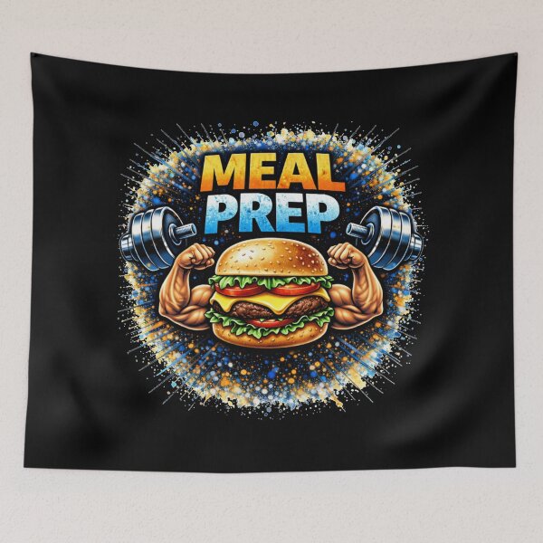 Item preview, Meal Prep Gym Humor Food Fitness Design designed and sold by Wolf Garage.