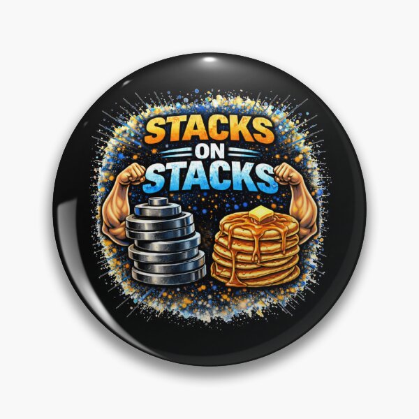 Item preview, Stacks on Stacks Gym Humor Food Fitness Design designed and sold by Wolf Garage.