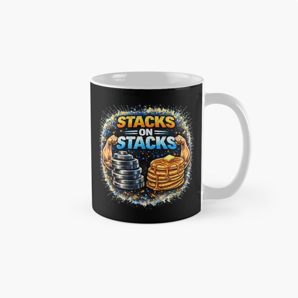 Item preview, Stacks on Stacks Gym Humor Food Fitness Design designed and sold by Wolf Garage.