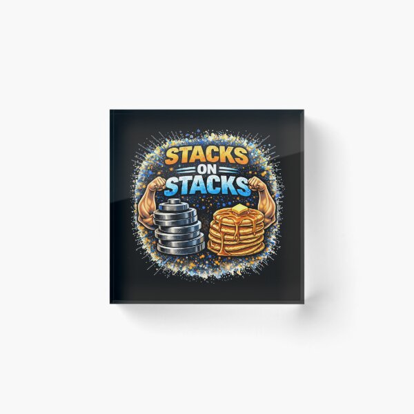Item preview, Stacks on Stacks Gym Humor Food Fitness Design designed and sold by Wolf Garage.