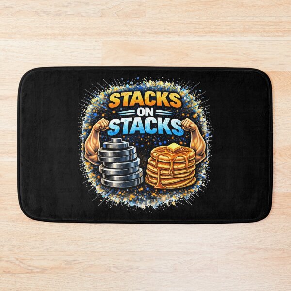 Item preview, Stacks on Stacks Gym Humor Food Fitness Design designed and sold by Wolf Garage.