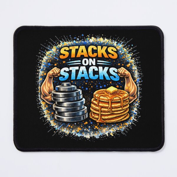 Item preview, Stacks on Stacks Gym Humor Food Fitness Design designed and sold by Wolf Garage.