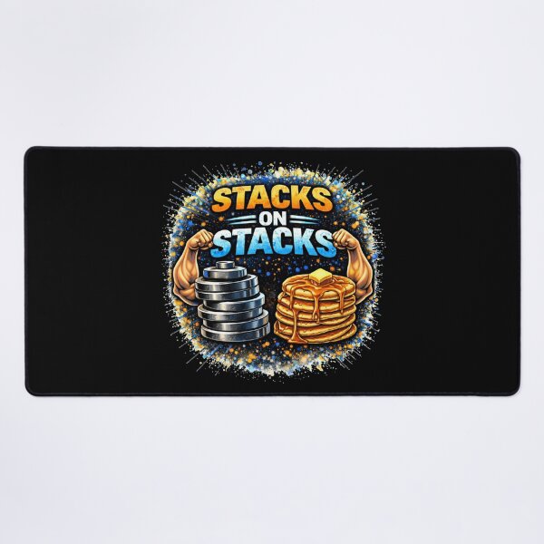 Item preview, Stacks on Stacks Gym Humor Food Fitness Design designed and sold by Wolf Garage.