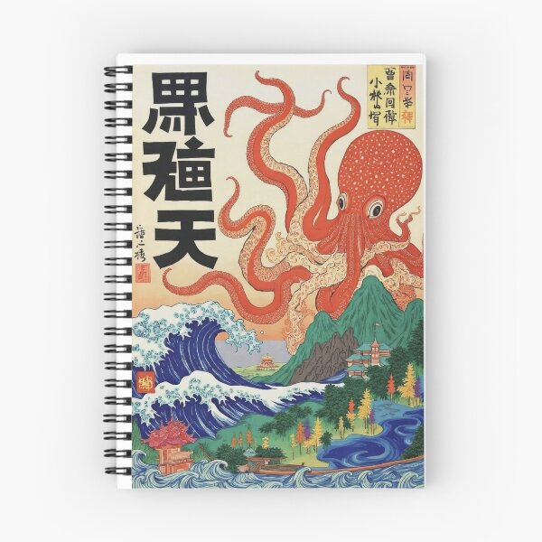 Item preview, Japanese Octopus Woodcut designed and sold by PhreshPickt.