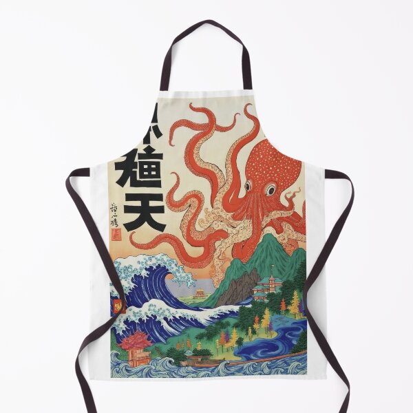Item preview, Japanese Octopus Woodcut designed and sold by PhreshPickt.