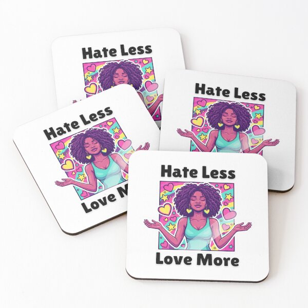Item preview, Hate Less, Love More – Pop Art Sticker & Gift Collection designed and sold by justgirlietingz.