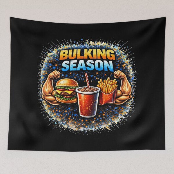 Item preview, Bulking Season Gym Humor Food Fitness Design designed and sold by Wolf Garage.