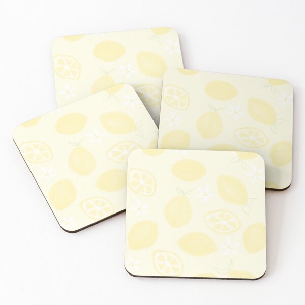 Item preview, Yellow and Lemons with White Flowers designed and sold by Hallie Odom.