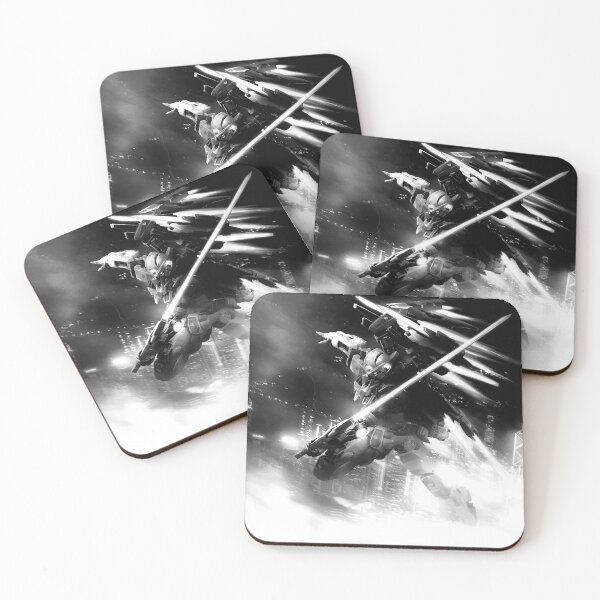 Item preview, black white exia repair gundam 00 digital illustration designed and sold by sabartgunpla.