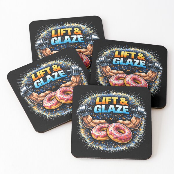 Item preview, Lift and Glaze Gym Humor Food Fitness Design designed and sold by Wolf Garage.